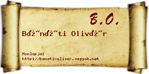 Bánáti Olivér névjegykártya